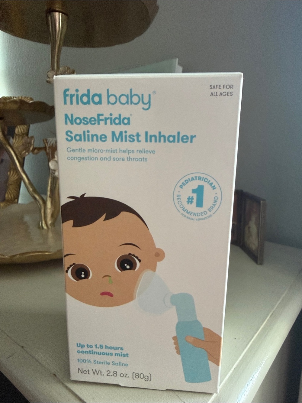 Frida Baby Saline Mist Inhaler - White/Light Blue